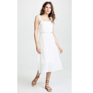J.O.A. Eyelet Dress in White